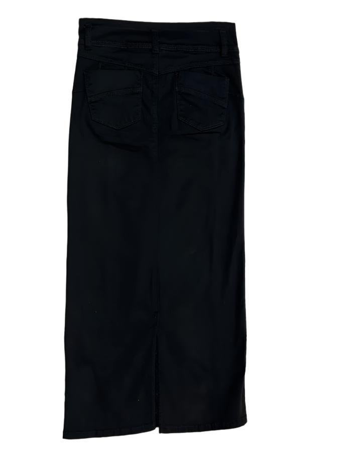 FALDA LARGA GABARDINA 1242 NEGRO