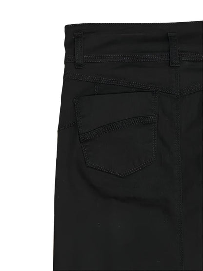 FALDA LARGA GABARDINA 1242 NEGRO