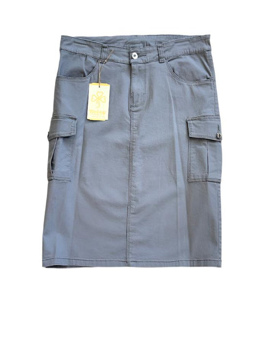 FALDA 3/4 GABARDINA 1318 GRIS